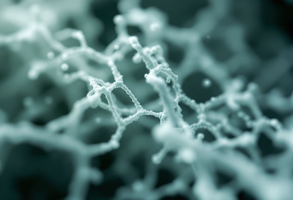 A fibrous network dissolving into empty fluid